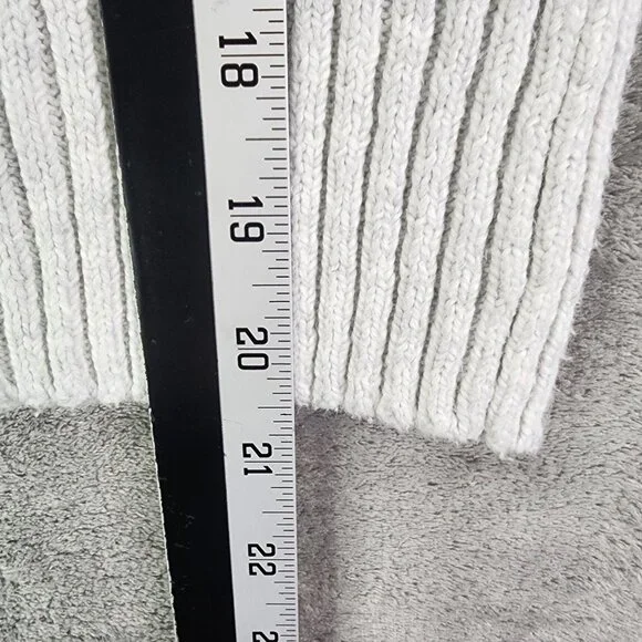 Womens White Red American Eagle Knit Sweater Retro Mock Neck Long Sleeve Size M - Picture 11 of 12